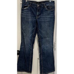 Harley Davidson Womens Size 12 Medium Wash Boot Cut Fit Blue Jeans